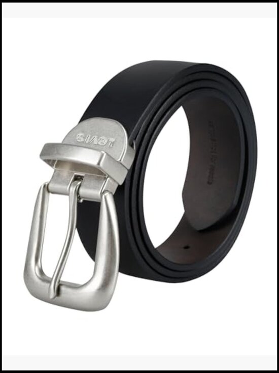 Reversible Leather and PU Belt with Western Buckle, Adjustable Fit main image 4
